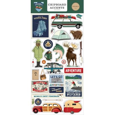 Carta Bella Outdoor Adventures Sticker - Chipboard Accents